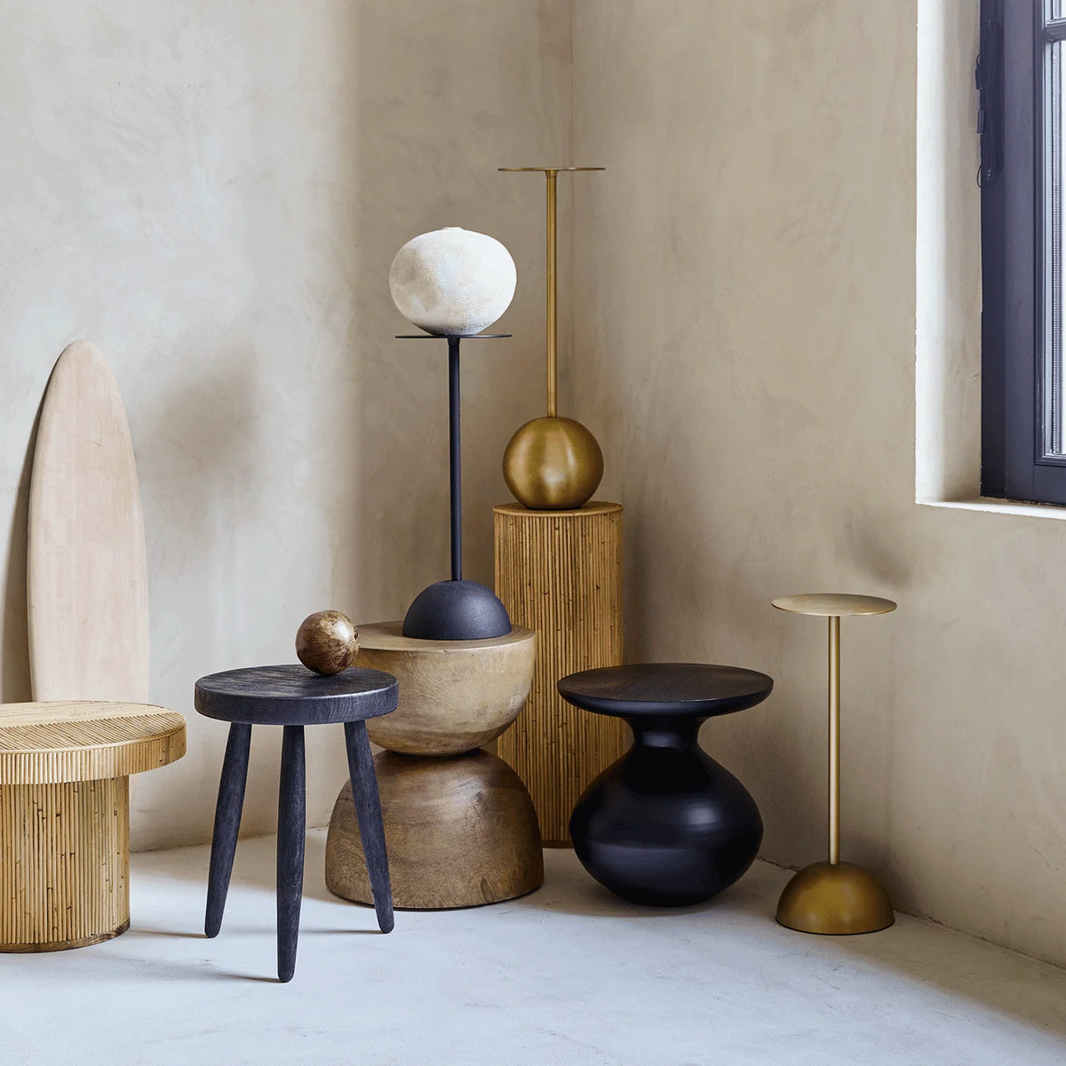 Aluminium Side Table | Black by URBAN NATURE CULTURE (side-table-black)