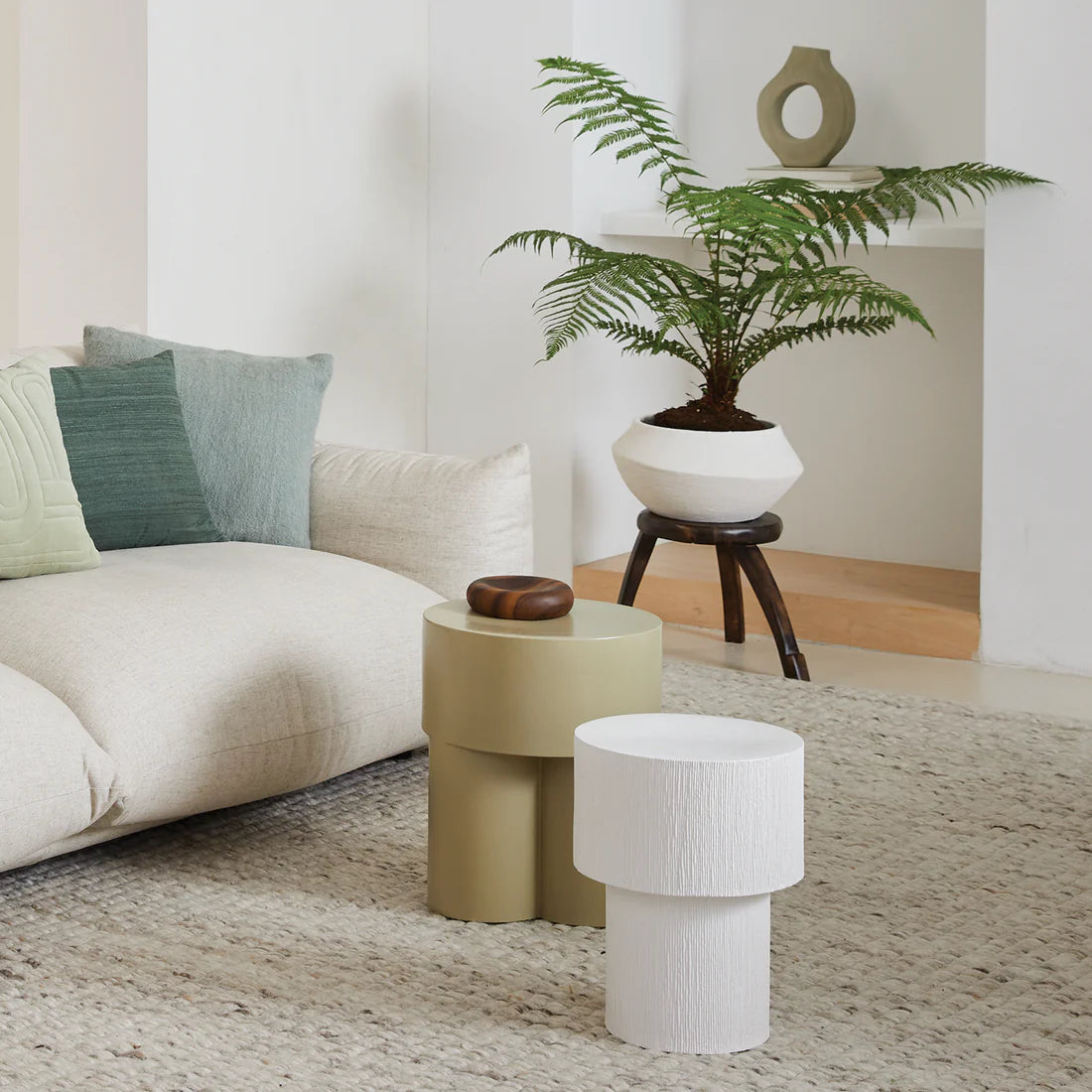 Moroseta Side Table | Pale Olive
