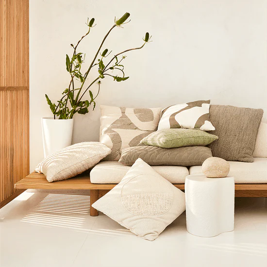 Flusso Cushion | Moss/Stone by URBAN NATURE CULTURE (flusso-cushion-moss-stone)
