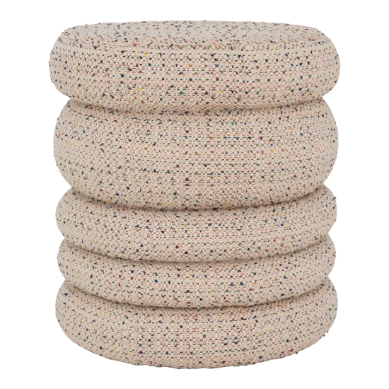 Cinco Ottoman | Tweed Multi Colour by URBAN NATURE CULTURE (cinco-pouf-tweed-multi-colour)