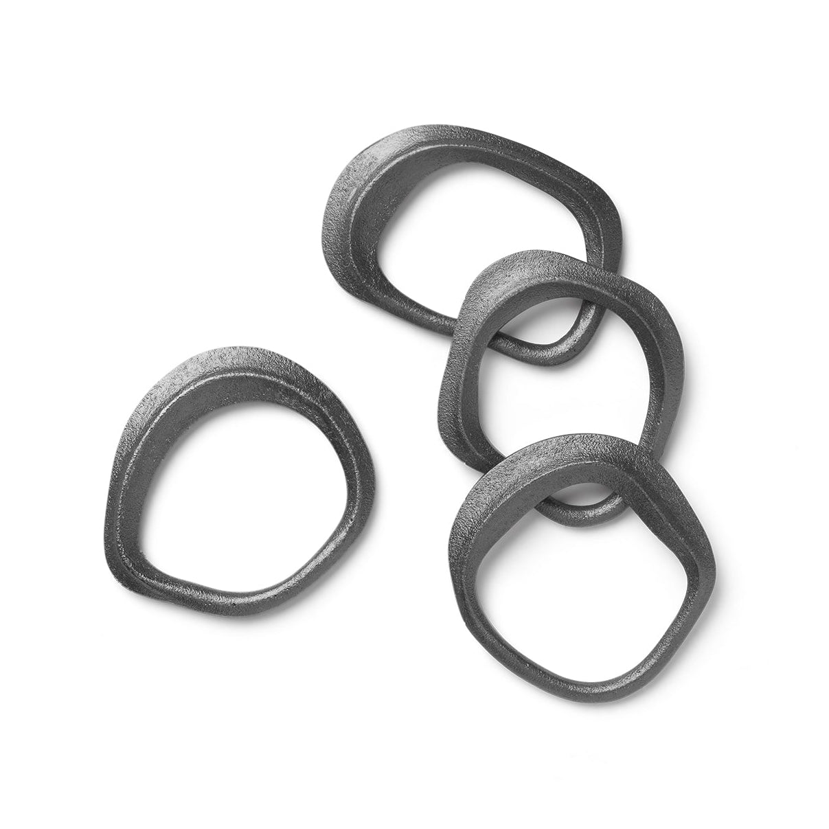 Flow Napkin Rings | Set 4 | Black Brass