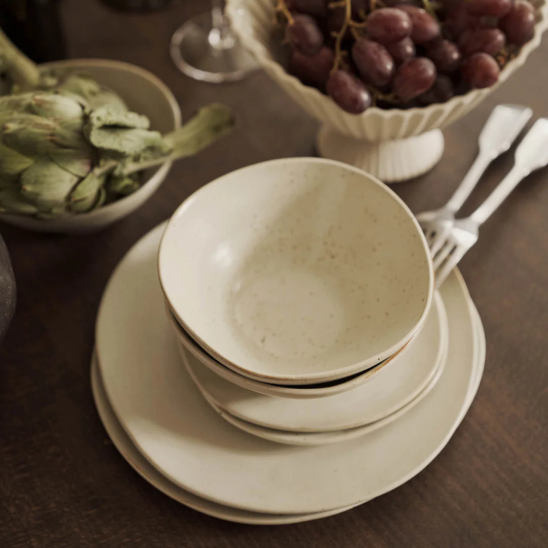 Flow Bowl M | off white speckle by FERM LIVING (flow-bowl-m-off-white-speckle)