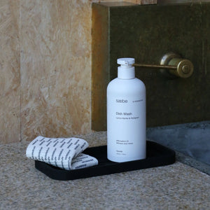 Sink Tray and Sponge Holder Silicone | Black by DESIGNSTUFF (sink-tray-and-sponge-holder-silicone-black)