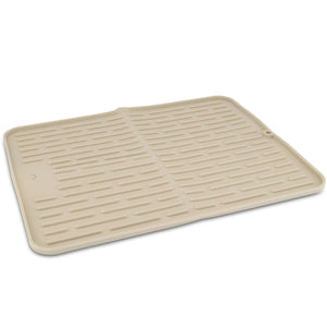 Folding Silicone Drying Mat Large with Drainage Mouth | Sand