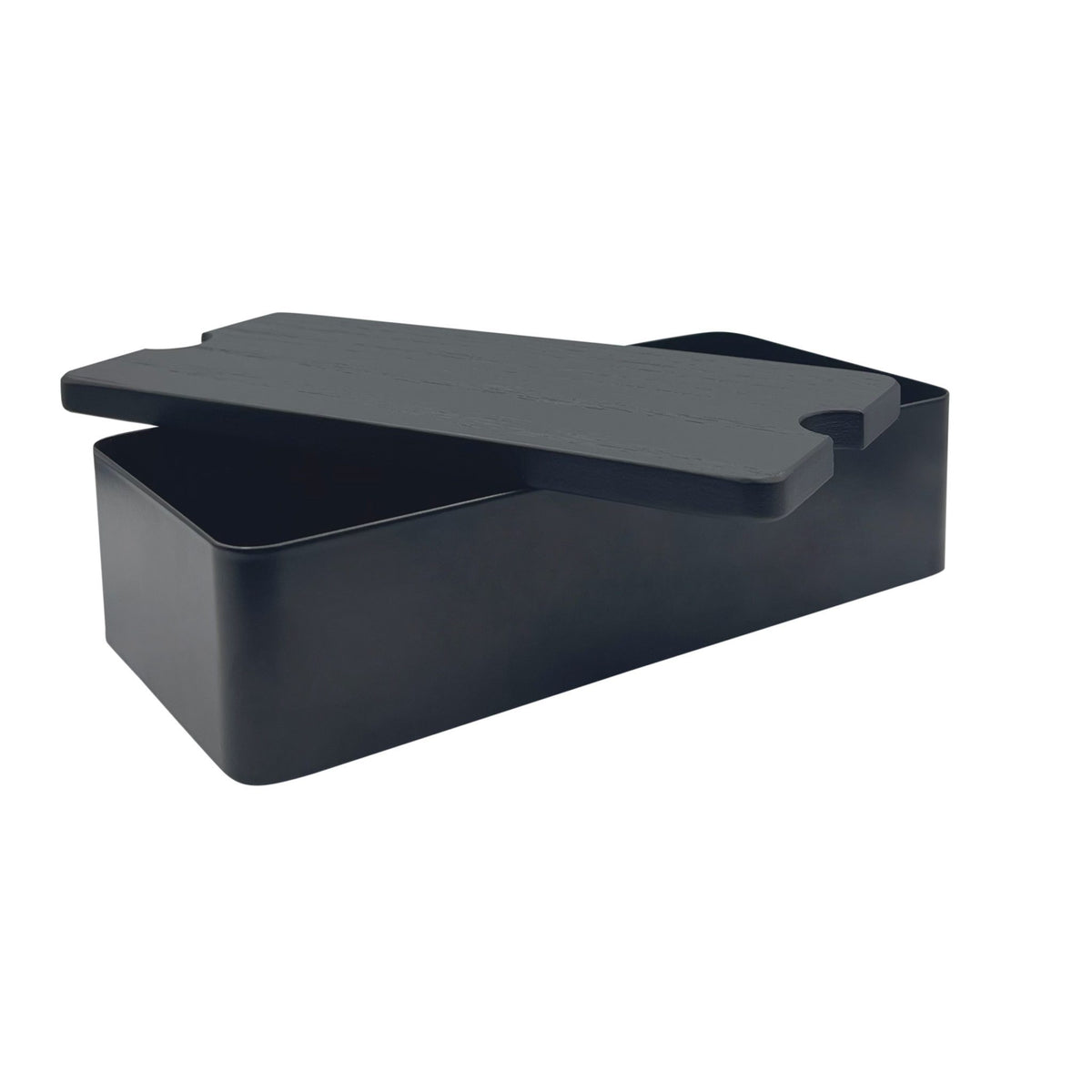 Storage Box With Divider | Black by DESIGNSTUFF (storage-box-with-divider-black)