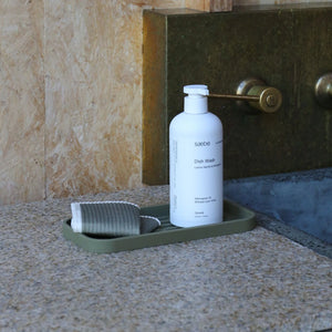 Sink Tray and Sponge Holder Silicone | Khaki by DESIGNSTUFF (sink-tray-and-sponge-holder-silicone-khaki-1)