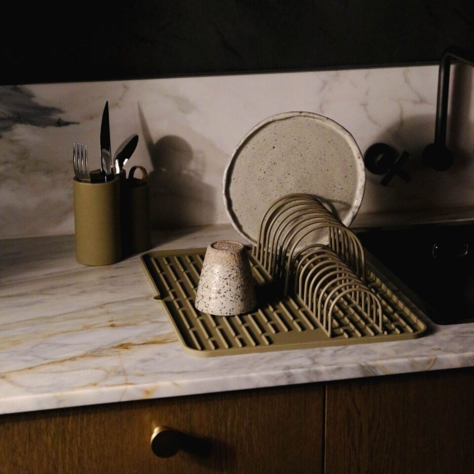 Dish Drainer | Set of 2 | Khaki by DESIGNSTUFF (copy-of-dish-drainer-set-of-2-khaki)