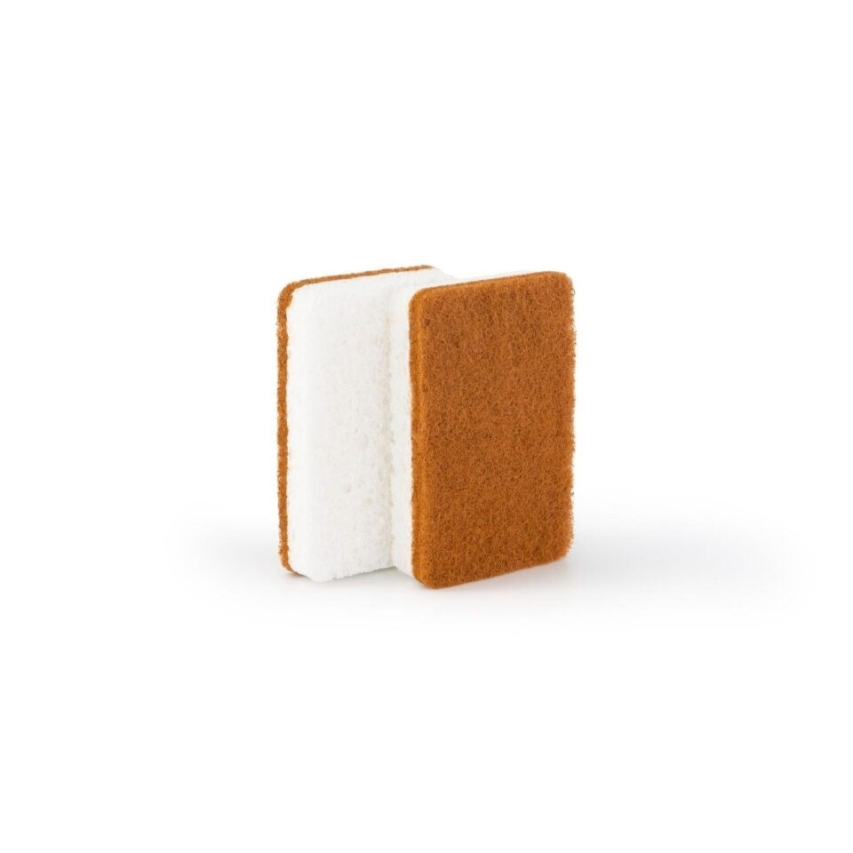 Natural Cellulose and Sisal Scourer Sponge PK2 | Cinnamon
