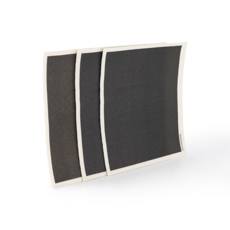 Compostable Eco Dishcloth | Pack of 3 | Black