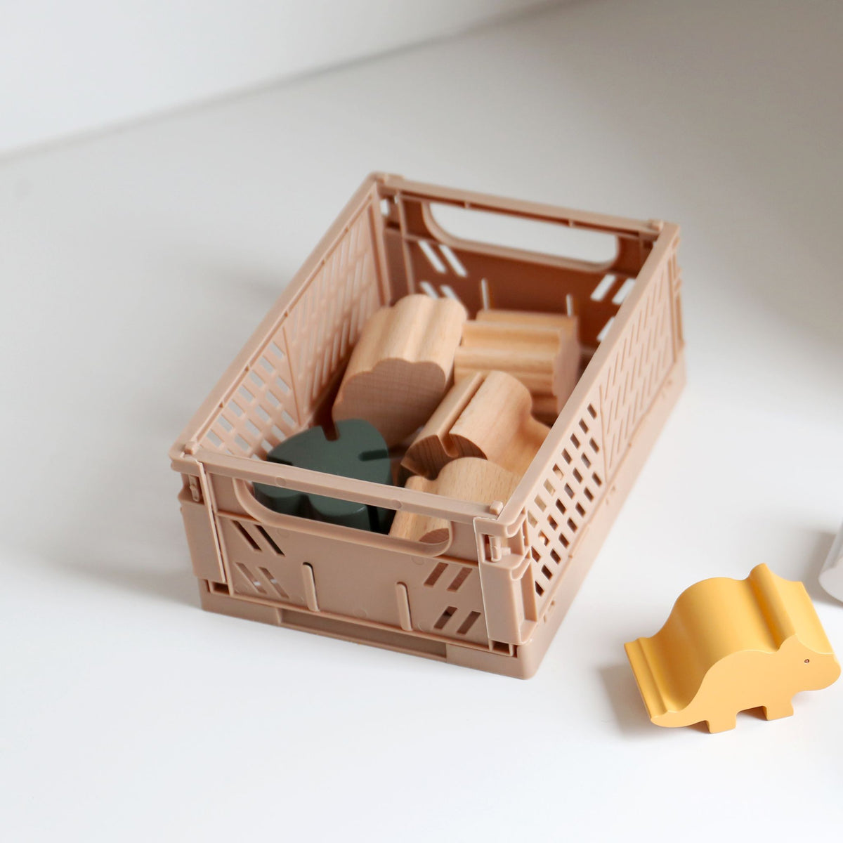 Slant Collapsible Crate | S | 25x16cm | Tuscany (2pc) by DESIGNSTUFF (slant-collapsible-crate-s-25x16cm-tuscany-2pc)