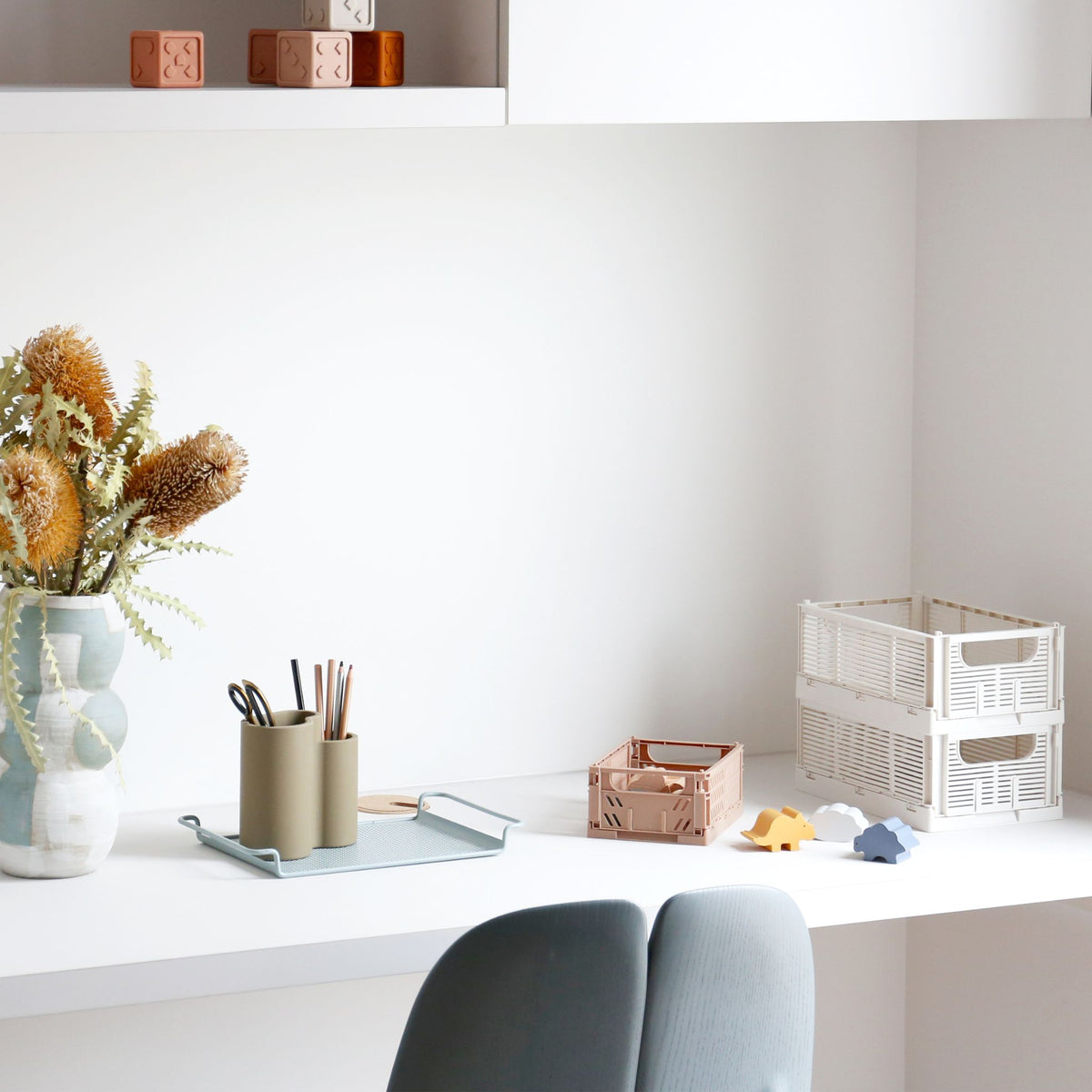 Slant Collapsible Crate | S | 25x16cm | Tuscany (2pc) by DESIGNSTUFF (slant-collapsible-crate-s-25x16cm-tuscany-2pc)