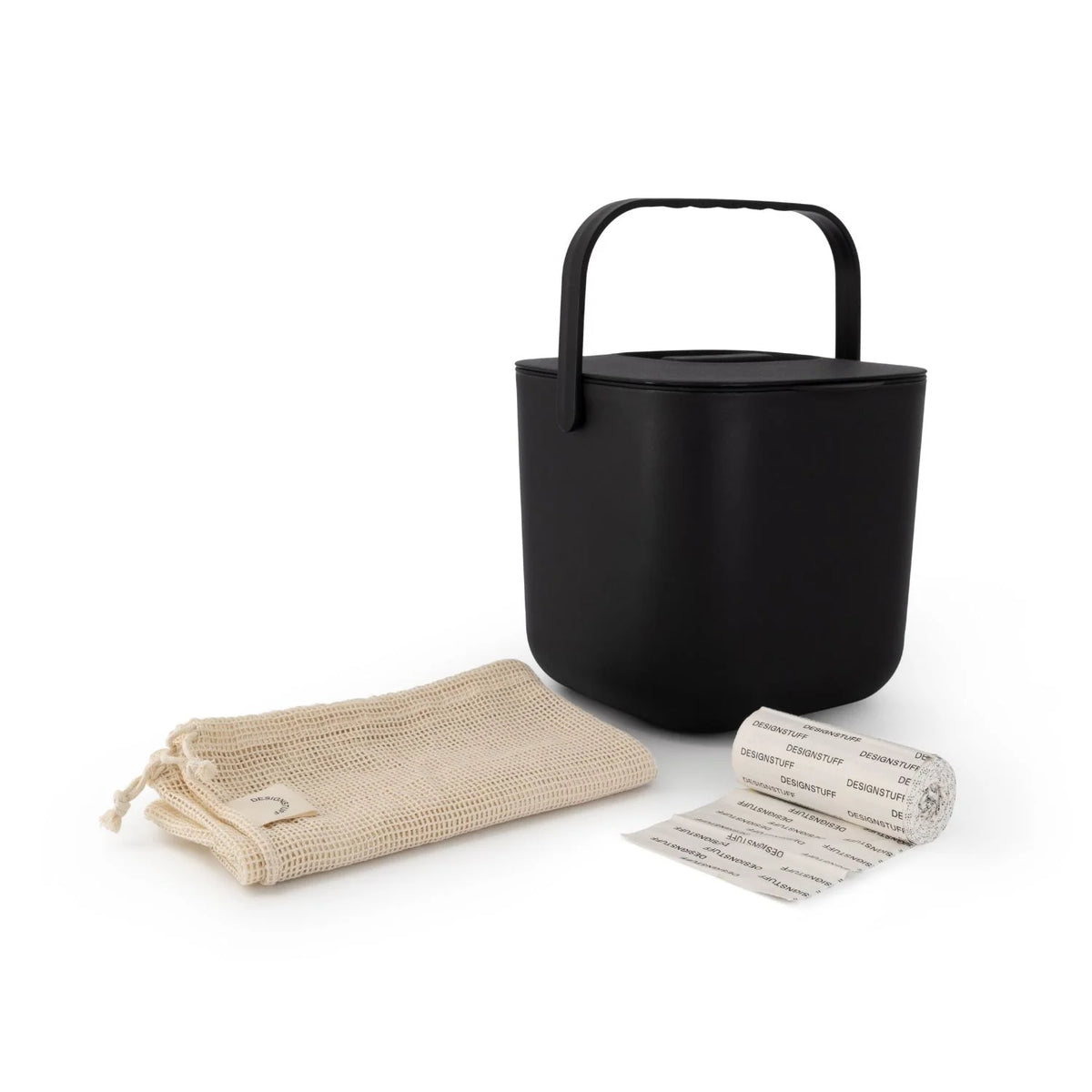 DESIGNSTUFF ETTA Compost Bin 7L, Black