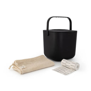 DESIGNSTUFF ETTA Compost Bin 7L, Black