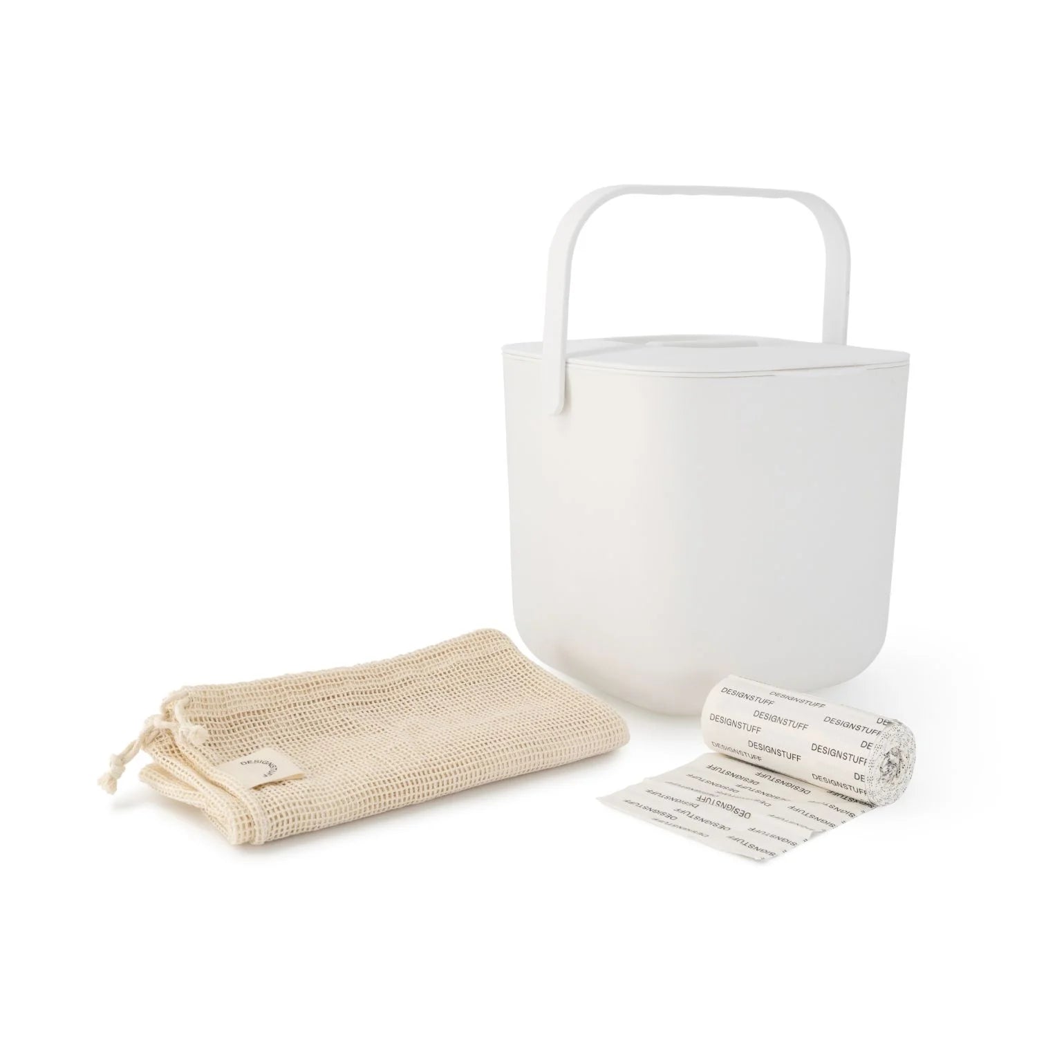 DESIGNSTUFF ETTA Compost Bin 7L, White