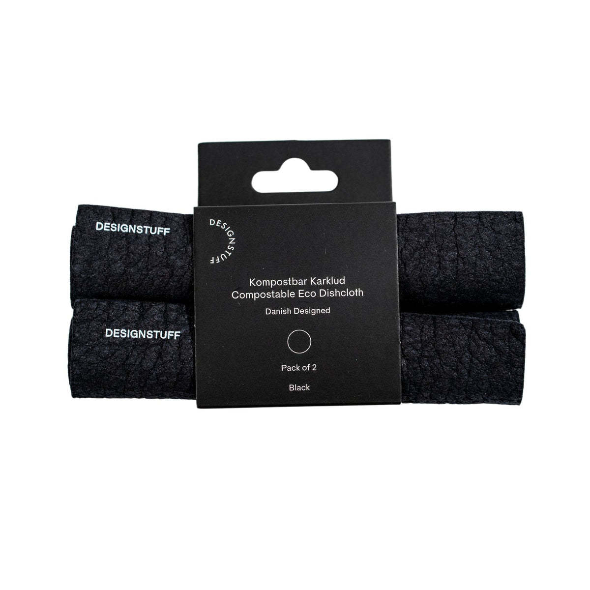DESIGNSTUFF ETTA Compostable Dishcloth | Black | Set of 2