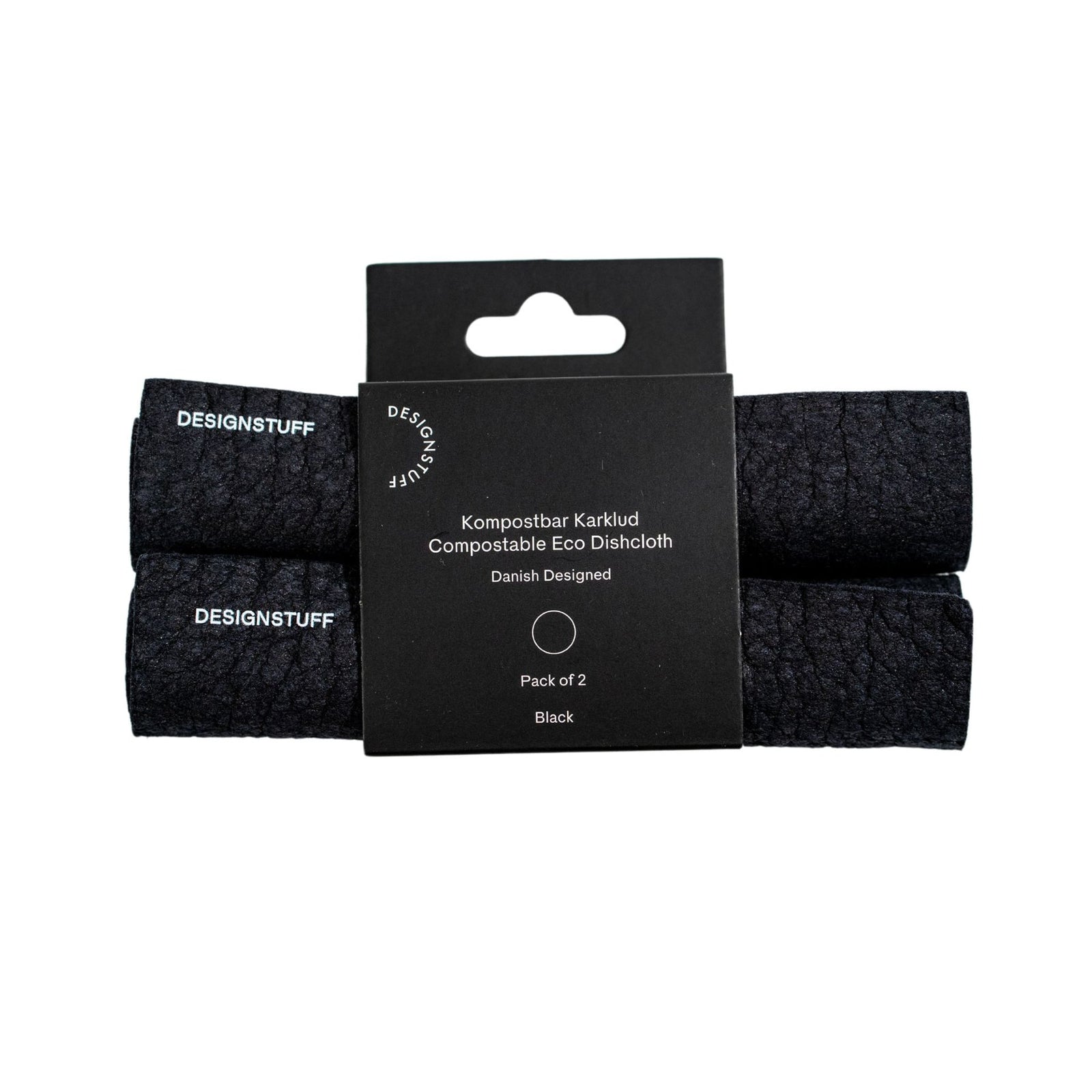 DESIGNSTUFF ETTA Compostable Dishcloth | Black | Set of 2