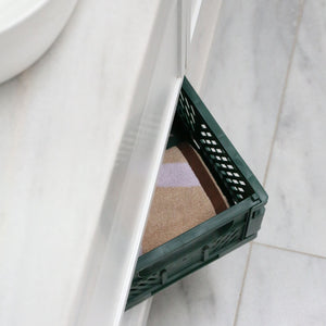 Slant Collapsible Crate | M | 33x25cm | Deep Green