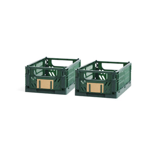 Slant Collapsible Crate | S | 25x16cm |Deep G (2pc)