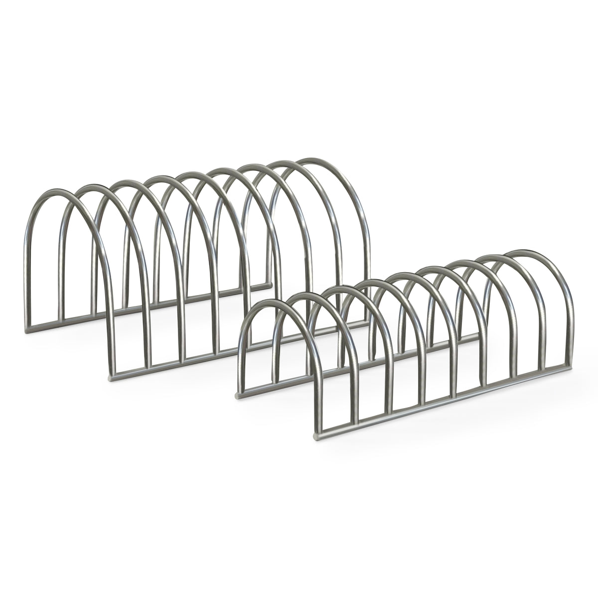 Dish Drainer | Set of 2 | Brushed Steel by DESIGNSTUFF (dish-drainer-set-of-2-brushed-steel)