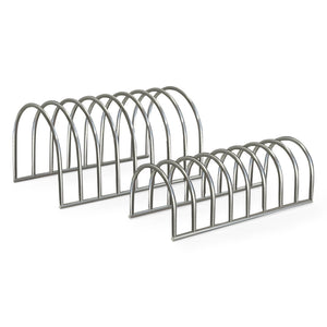 Dish Drainer | Set of 2 | Brushed Steel by DESIGNSTUFF (dish-drainer-set-of-2-brushed-steel)