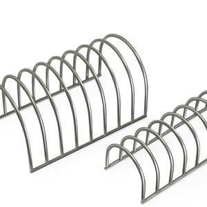 Dish Drainer | Set of 2 | Brushed Steel by DESIGNSTUFF (dish-drainer-set-of-2-brushed-steel)