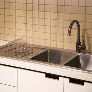 Dish Drainer | Set of 2 | Brushed Steel by DESIGNSTUFF (dish-drainer-set-of-2-brushed-steel)