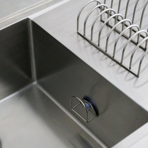 Sink Sponge Holder | Brushed Steel by DESIGNSTUFF (sink-sponge-holder-brushed-steel)