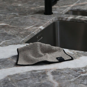 Hemp Marle Scourer & Bamboo Dishcloth | Black | (Set of 2) by DESIGNSTUFF (hemp-marle-scourer-bamboo-dishcloth-black-set-of-2)