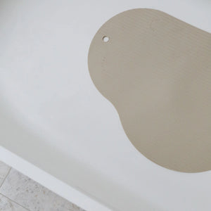 DesignStuff Curv Silicone Bath Mat Sand Non Slip