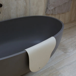 DesignStuff Curv Silicone Bath Mat Sand Non Slip