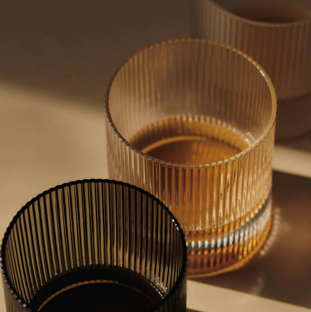 Ferm Living Ripple Tumbler Glasses | Set of 2 | Clear
