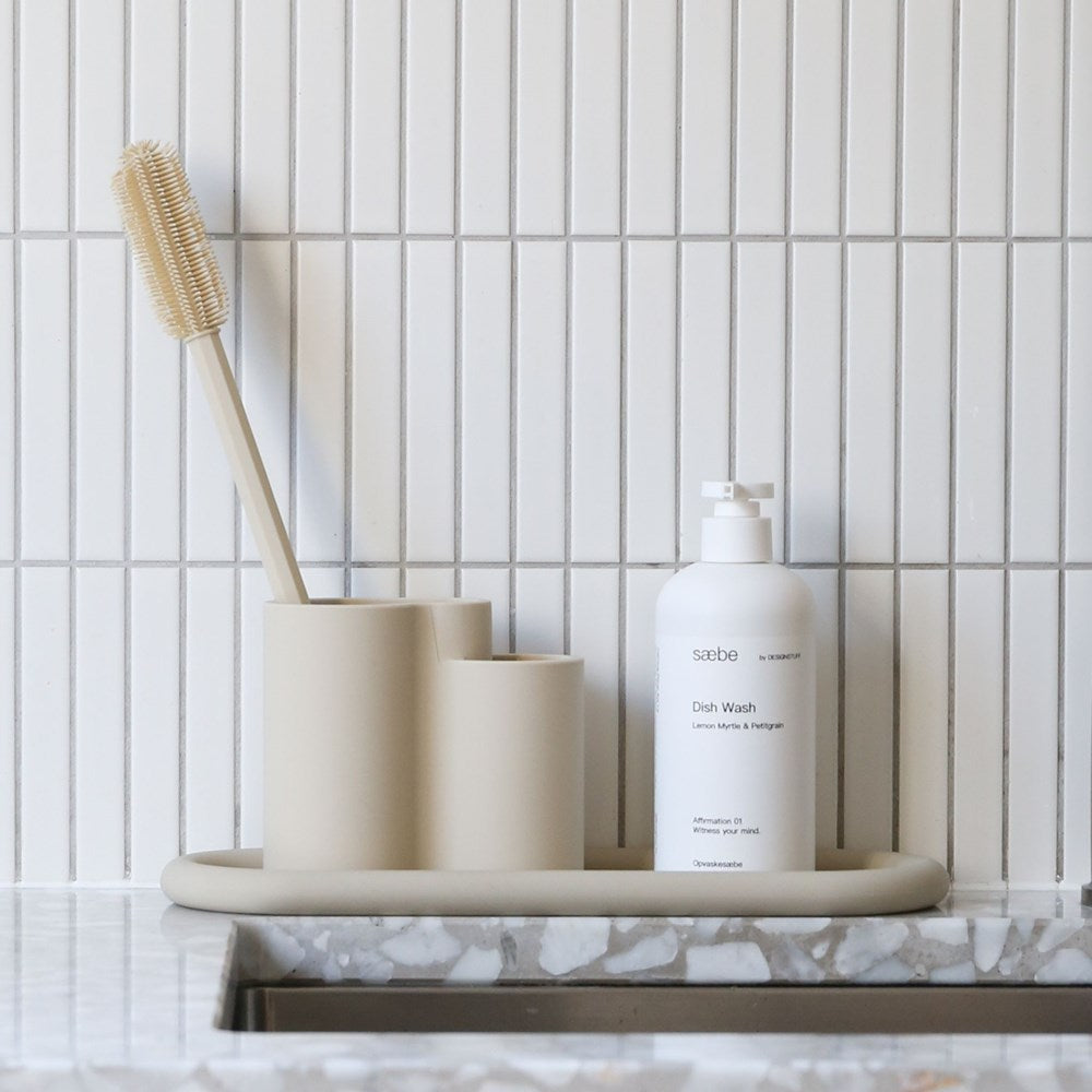 Bubble Silicone Tray | 35cm | Sand by DESIGNSTUFF (bubble-silicone-tray-35cm-sand)