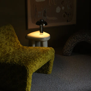 Elio Pillar Portable Lamp | Chrome/Chrome by DESIGNSTUFF (elio-pillar-portable-lamp-chrome-chrome)