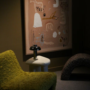 Elio Pillar Portable Lamp | Chrome/Chrome by DESIGNSTUFF (elio-pillar-portable-lamp-chrome-chrome)