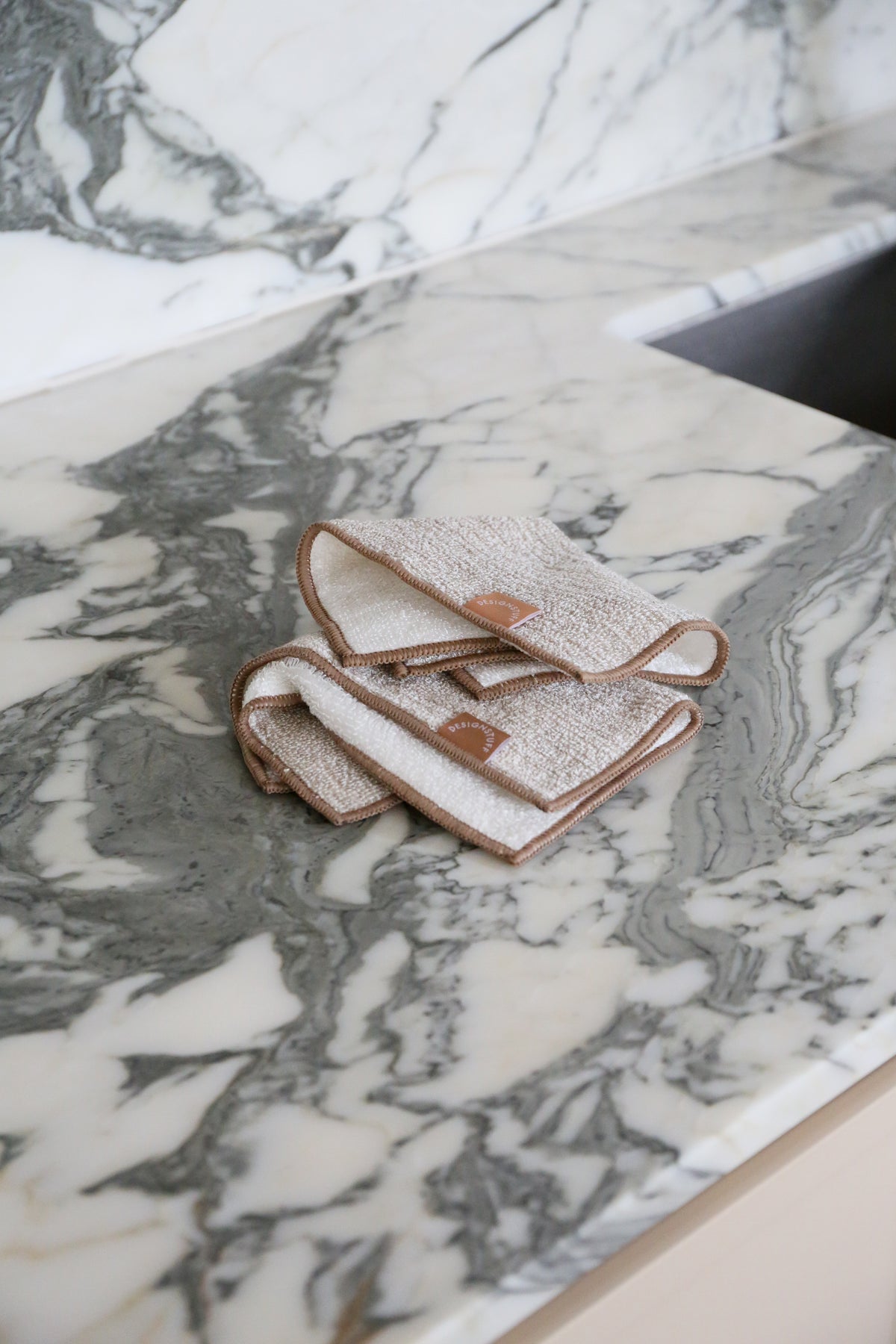 Hemp Marle Scourer & Bamboo Dishcloth | Camel | (Set of 2) by DESIGNSTUFF (hemp-marle-scourer-bamboo-dishcloth-camel-set-of-2)