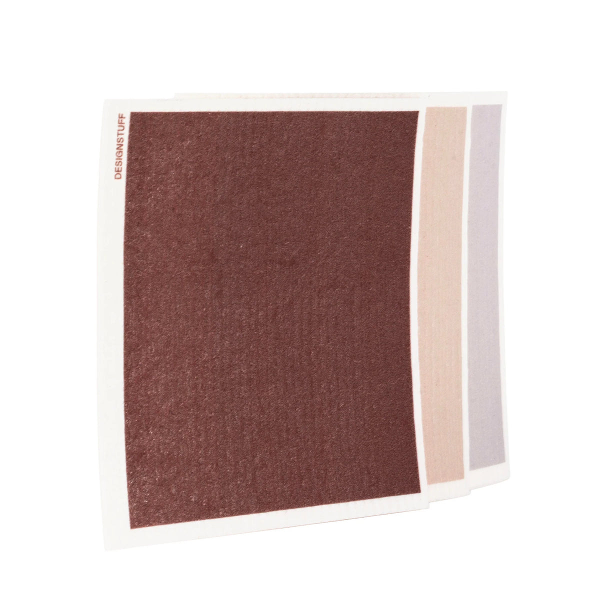 Compostable Eco Dishcloth Pack of 3 | Burgundy/Sand/Light by DESIGNSTUFF (compostable-eco-dishcloth-pack-of-3-burgundy-sand-light)
