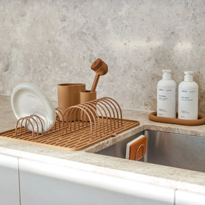 RUND Dish Brush | Silicone | Camel