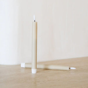 VIAH LED Candle Set of 2 | Sand