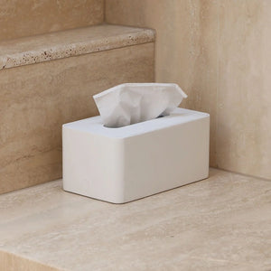 DESIGNSTUFF ARC Rectangle Tissue Box | White