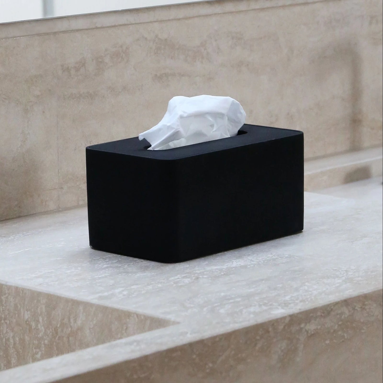 DESIGNSTUFF ARC Rectangle Tissue Box | Black