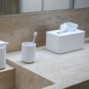 DESIGNSTUFF ARC Rectangle Tissue Box | White