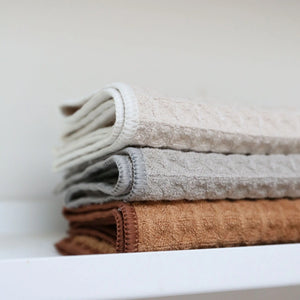 DESIGNSTUFF ENKEL STUDIO Wipe Dishcloth | Waffle Microfibre | Sand/Caramel/Light Grey (Set 3)
