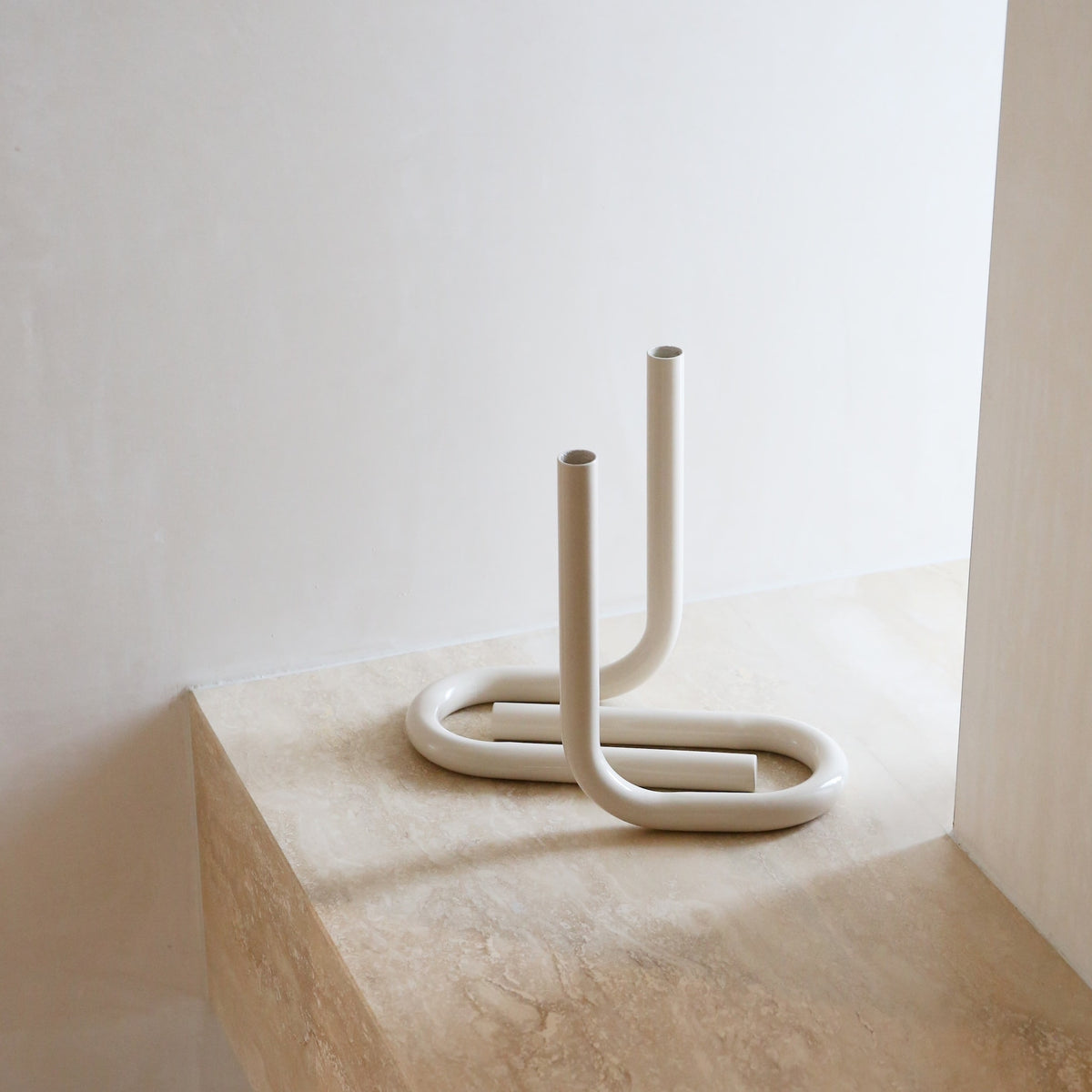 DesignStuff VIAH Tubular Candle Holder | Sand