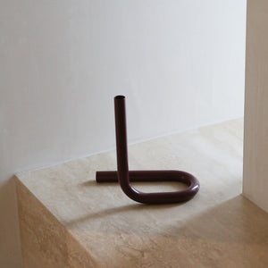 DesignStuff VIAH Tubular Candle Holder | Burgundy