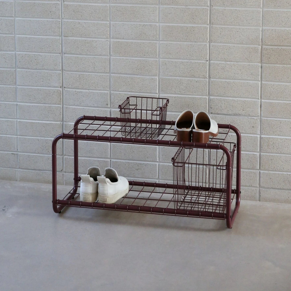 FORMA Metal Basket | L | Burgundy
