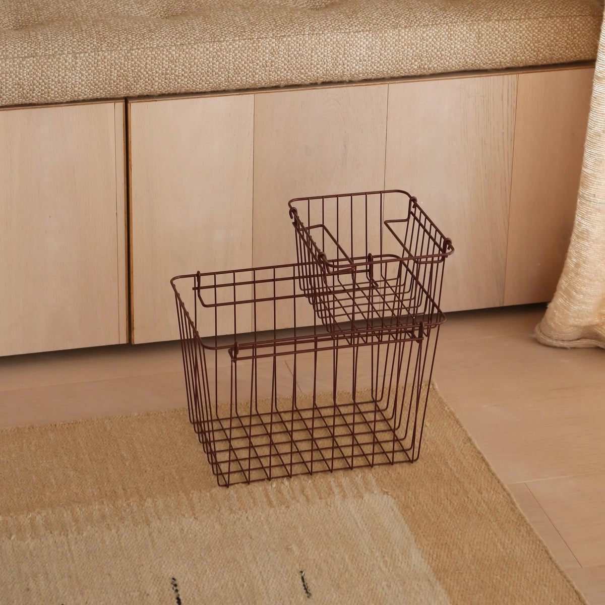 FORMA Metal Basket | L | Burgundy