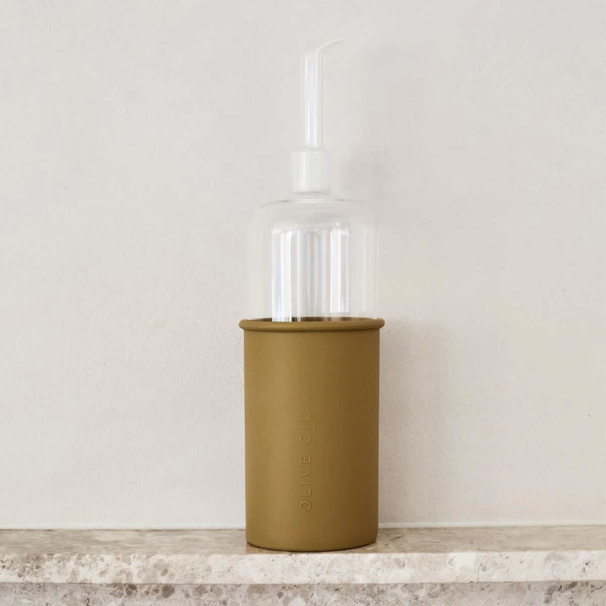 RUND Bottle for Olive Oil Glass/Silicone |700ml | Fern