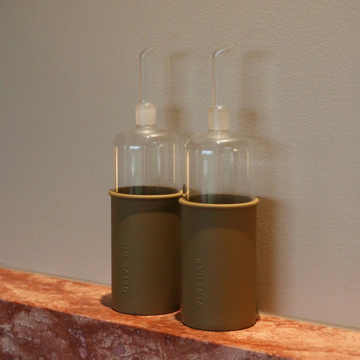 RUND Bottle for Vinegar | Glass/Silicone | 700ml | Fern