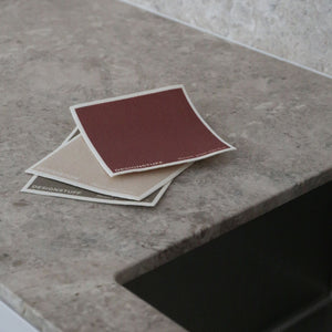 DESIGNSTUFF ETTA Compostable Dishcloth | Brick/Sand/Fern | Set of 3