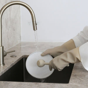 DESIGNSTUFF ETTA Silicone Dish Gloves | S/M | Sand